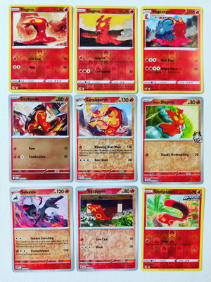 Pokemon Reverse Holo kortteja 9kpl