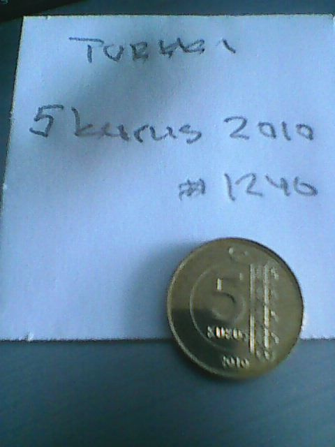 Turkki 5 kurus 2010, km#1240