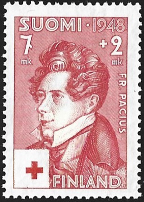 1948 Punainen Risti  Fr. Pacius 7 + 2 mk ** LaPe 346