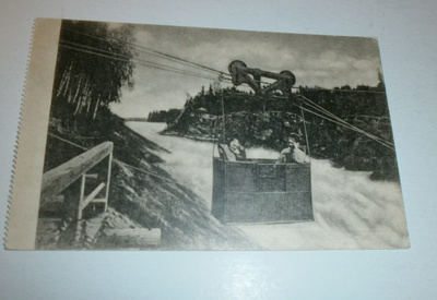 Imatra, kosken ylitys köysiradalla, vanha mv pk, p. 1926