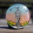 Huonokuntoinen Hyvinkää matkailumerkki. Halkaisija - 18 mm. - pikkukuva 3
