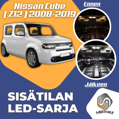 Nissan Cube (Z12) Sisätilan LED-sarja 7-osainen