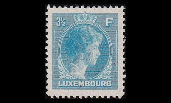 Luxemburg 366 ** Käyttösarja Charlotte 3½ Fr (1944)
