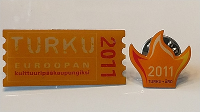 Turku Euroopan kulttuuripääkaupungiksi 2011 pinssi, 2 kpl