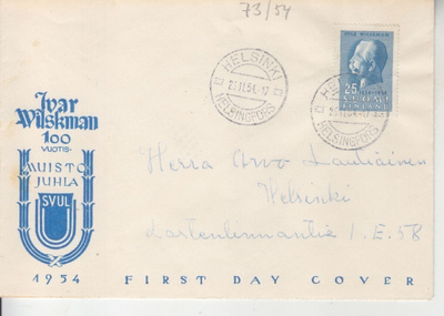 FDC 1954 Iwar Wilsakman
