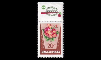 Unkari 1856zf ** Ruusuja postimerkkinäyttely PRAGA (1962)