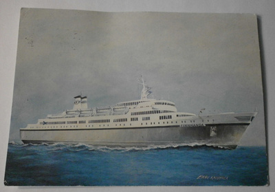 Ensi Kauppila: Finnhansa, taidepk, p. leima Finnhansa 1967