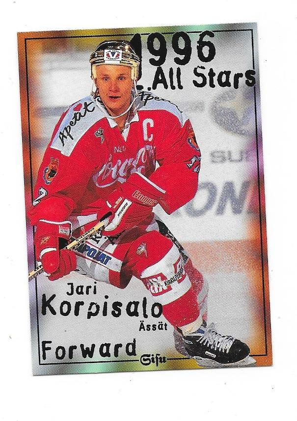 1996-97 SISU Redline Allstars #161 Jari Korpisalo Ässät