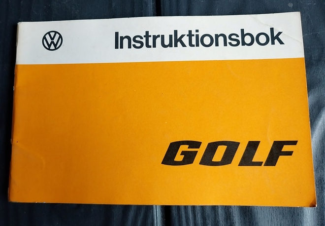 VW GOLF ruotsinkielinen käsikirja 1976