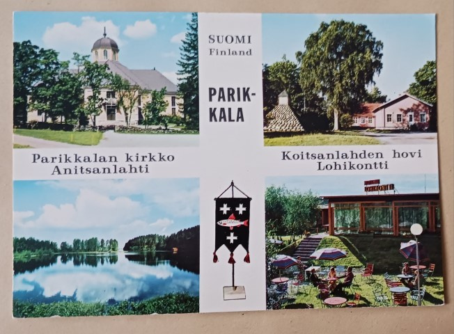 Parikkala, nelikuvakortti + vaakunaviiri, ei p.