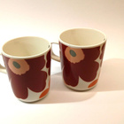 Marimekko Unikko muki 2,5 dl viininpun-oranssi-valkoinen - pikkukuva 2