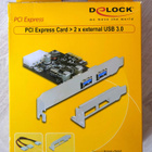 Delock PCI Express -> 2 x external USB 3.0 -kortti - pikkukuva 1