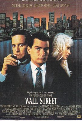 "Wall Street", Michael Douglas.  elokuvamainos. e250
