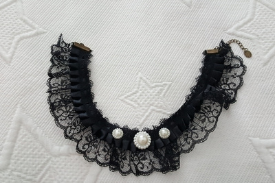 pitsinen musta choker -kaulakoru