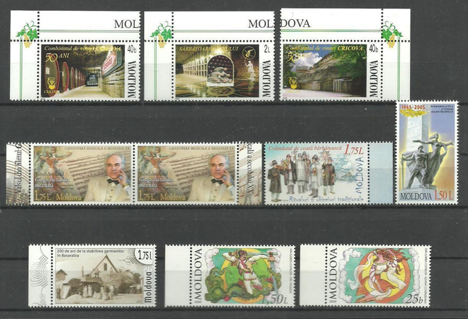 MOLDOVA erä postituoreita merkkejä 2000-luvulta **