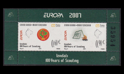Montenegro 139-40 ** Europa partio vihkomerkit (2007)