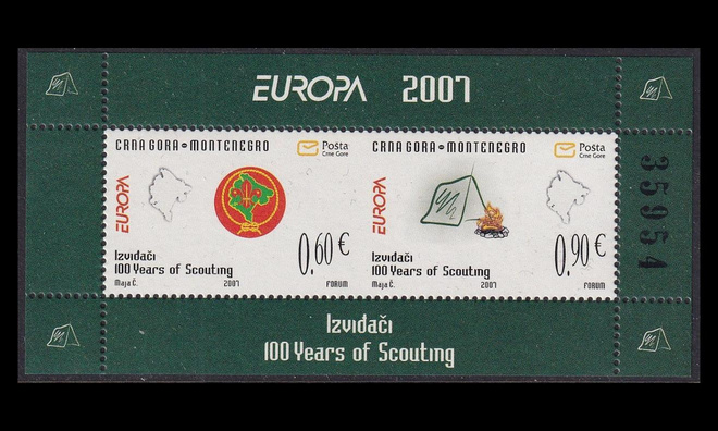 Montenegro 139-40 ** Europa partio vihkomerkit (2007)