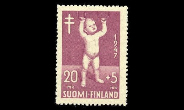 340 ** Tuberkuloosi 20mk+5mk (1947)
