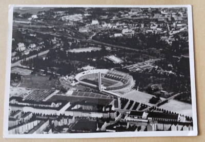 Helsinki, Olympiastadion ja lähiympäristöä, ilmavalok. 1953