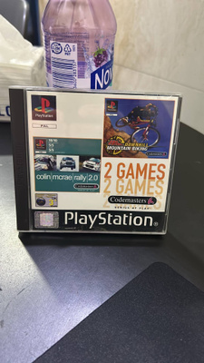 Codemasters - 2 Games. CMR 2.0 & No Fear Downhill PS1 CIB