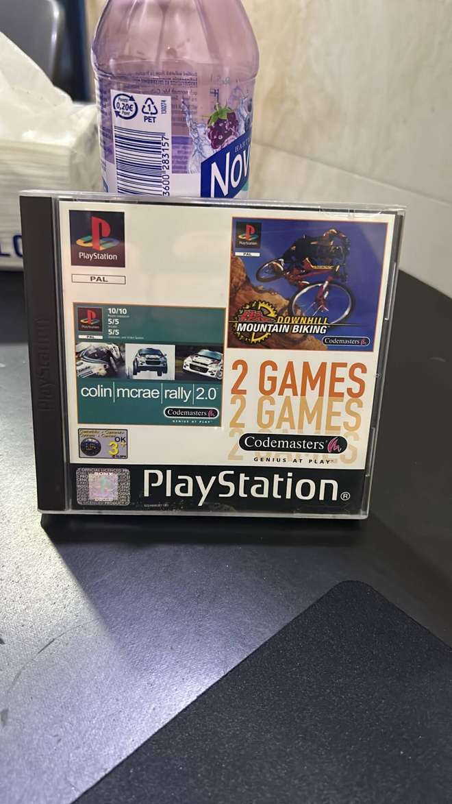 Codemasters - 2 Games. CMR 2.0 & No Fear Downhill PS1 CIB