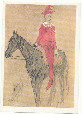 Pablo PICASSO - Harlekiini hevosen selässä