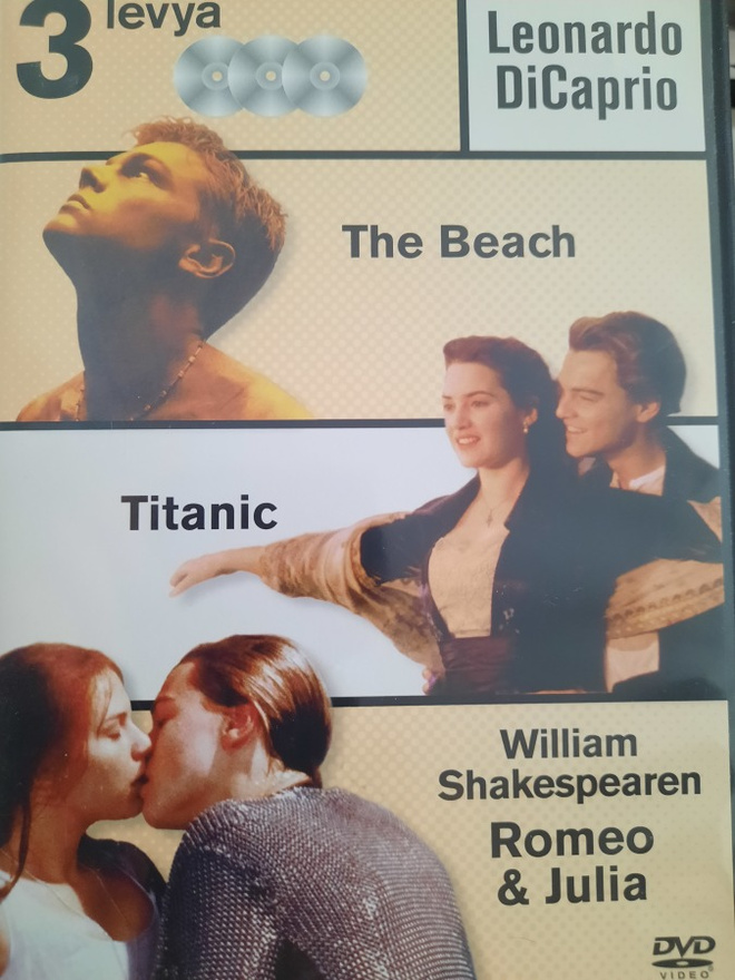 Beach & Titanic & Romeo ja Julia DVD Suomijulkaisu - DVD