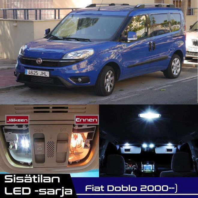 Fiat Doblo Sisätilan LED-sarja 6-osainen
