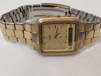 Citizen Vintage Gold Ana-Digi Alarm