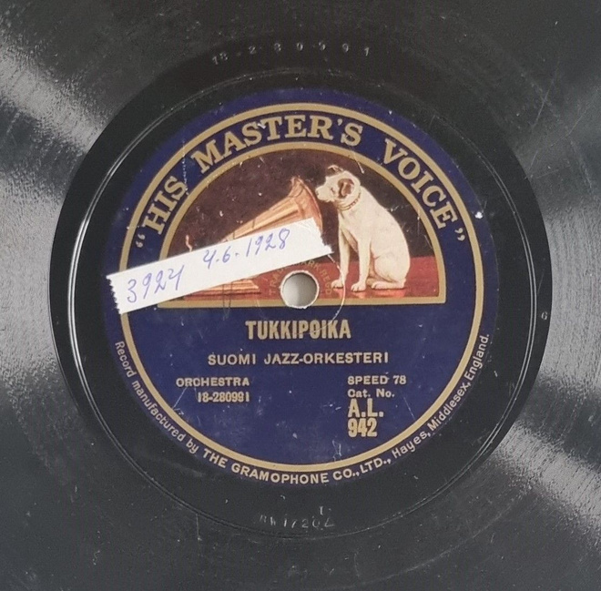 Savikiekko 1928 - Suomi Jazz orkesteri - HMV A.L. 942
