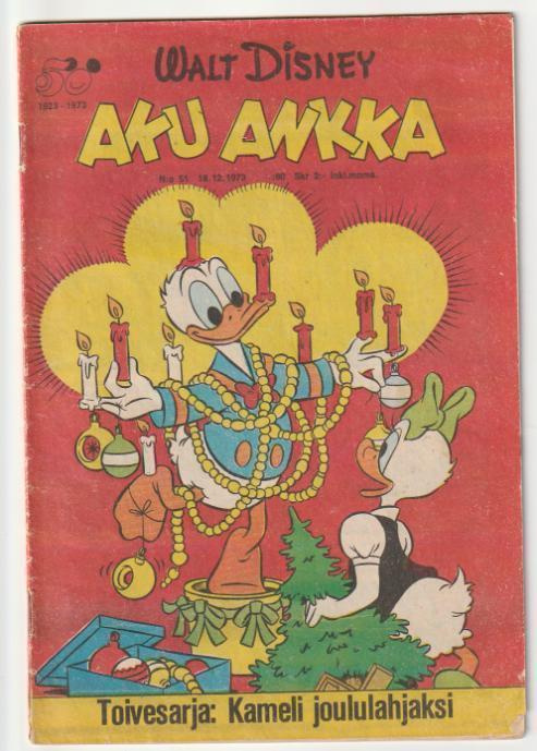 Aku Ankka 51/1973 - Kameli Joululahjaksi