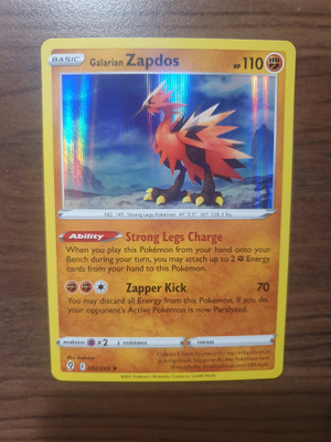 Pokemon Galarian Zapdos 082/203 Holo Rare