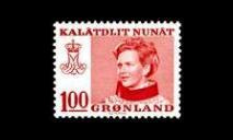 Grönlanti 101y ** Margrethe typ1 1,00 kr y-paperi (1977)