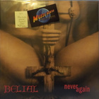 BELIAL - NEVER AGAIN - MUSTARD SPLATTER FRA 2024 UUSI LP - pikkukuva 1