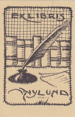 Ex Libris, Nylund , takana leima: Matti Nylund 1917 b437