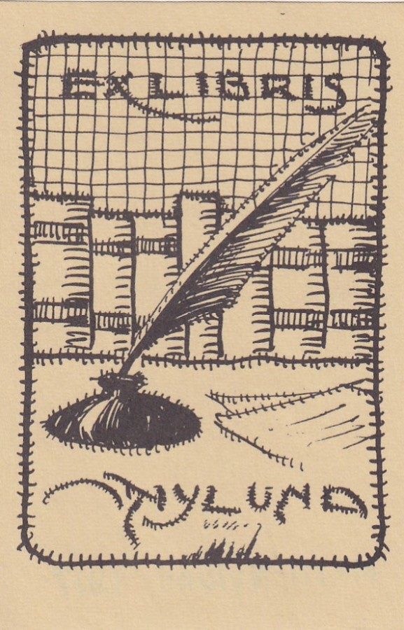 Ex Libris, Nylund , takana leima: Matti Nylund 1917   b437