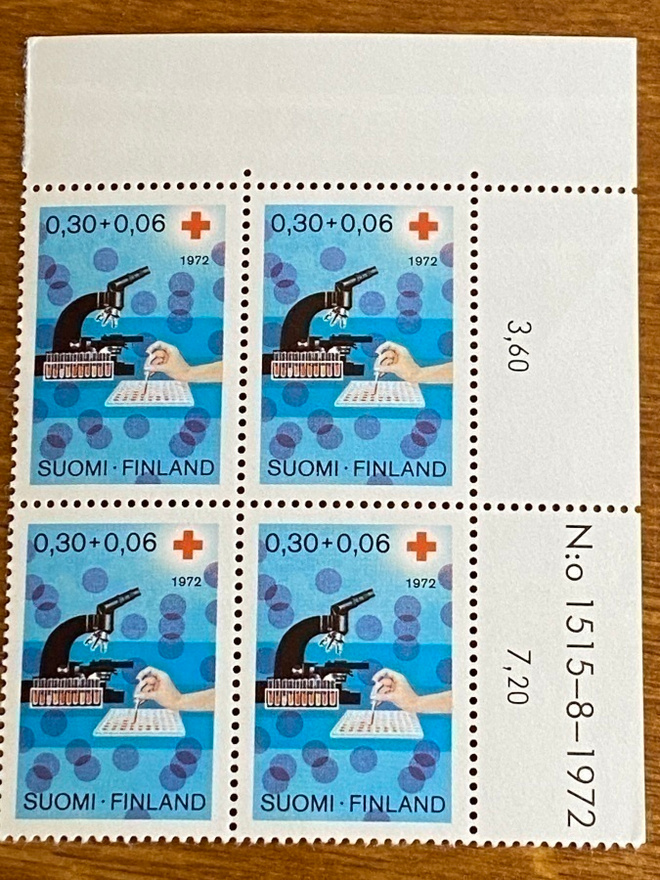 PR 1972 0,30+ 0,06 NUMERO NELIÖ**