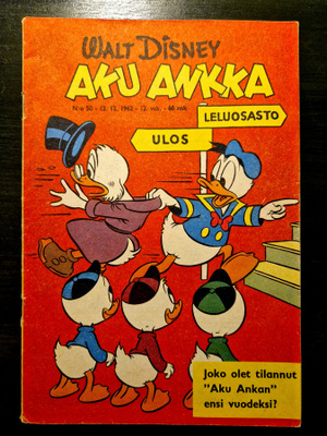 Aku Ankka 50/1962.Liite mukana