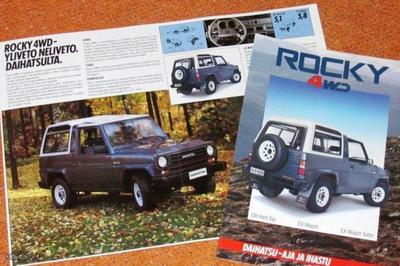 1984 Daihatsu Rocky 4WD esite - KUIN UUSI - suomalainen