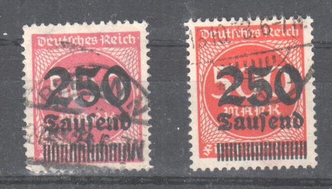 Saksa 1923 LaPe 291-292 leimattuna