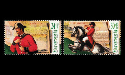 Unkari 4494-5 ** Postimerkkien päivä (1998)