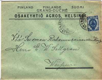 FIRMAK. FINLAND FINLANDE SUOMI GRAND-DUCHE AGROS HELSINKI
