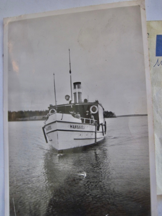 VANHA Valokuva Laiva Wankavesi Vankavesi n. 1930-l