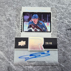 Bowen Byram 2020-21 Clear Cut Exquisite Rookie Auto - pikkukuva 1