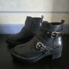 Käyttämättömät Anna Field Biker-/cowboynilkkurit - black - pikkukuva 2
