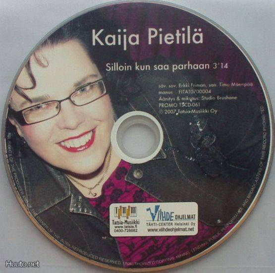 Kaija Pietilä ** Silloin Kun Saa Parhaan ** CDS - Promo