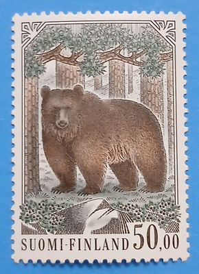 Lape 1087. Yleismerkki karhu 50 mk, 30.8.1989.**