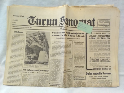 Turun Sanomat 2.8.1953
