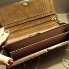 PIERRE CARDIN CLUTCH . Ruskea Krokokuviointi. VINTAGE - pikkukuva 3