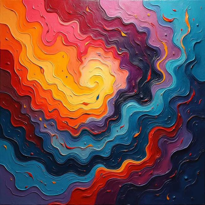 Uusi Abstrakti alumiinitaulu 40 cm x 40 cm